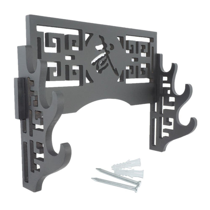 Black Wall-Mounted Classical Hollow Sword Rack