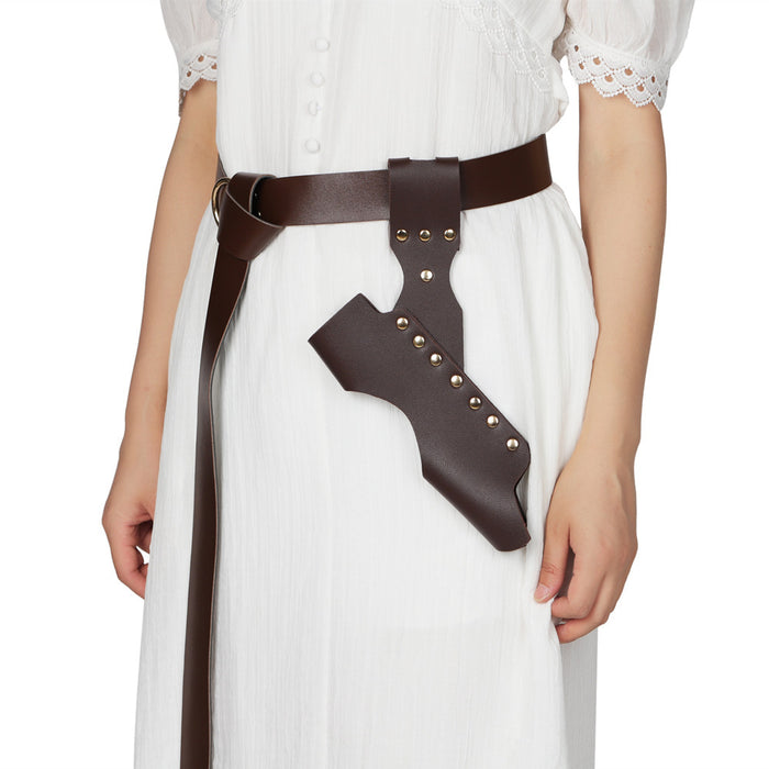 Pirate Dagger Sword Belt Leather Swordsman Stand