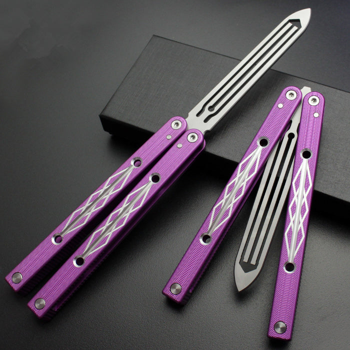 (cnc) tuning forkk butterfly trainer (Balisong) In multi color magic tool Aluminium