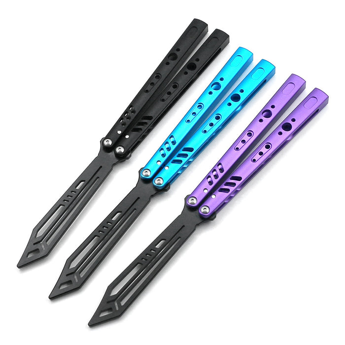 (cnc) tuning forkk butterfly trainer (Balisong) In multi color magic tool Aluminium