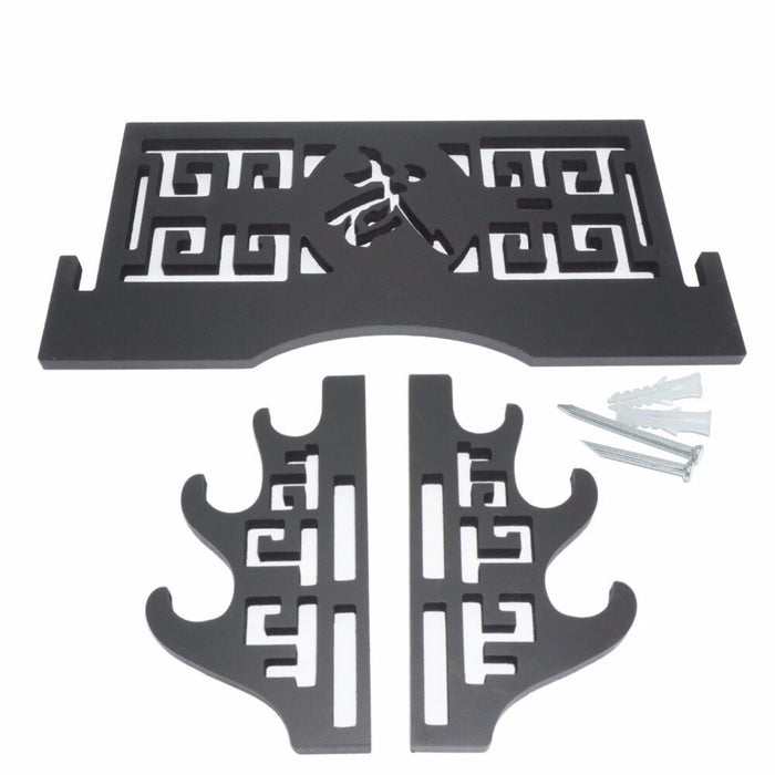 Black Wall-Mounted Classical Hollow Sword Rack