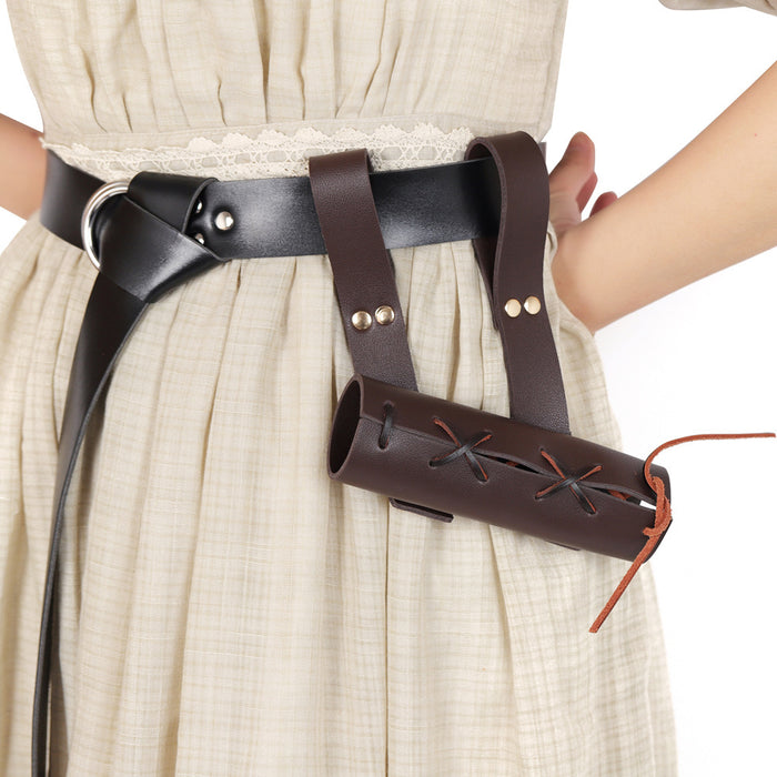 Metal Sword Scabbard Leather Rope Tie Performance