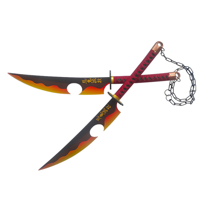 Kimetsu no Yaiba Demon Slayer Uzui Tengen 'Twin Swords' (a set of two, contains chain);