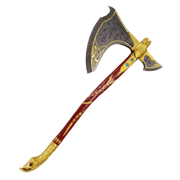 God of War Leviathan Axe Full Metal Replica (38.14") with Wall Display – Glow-in-the-Dark Blade
