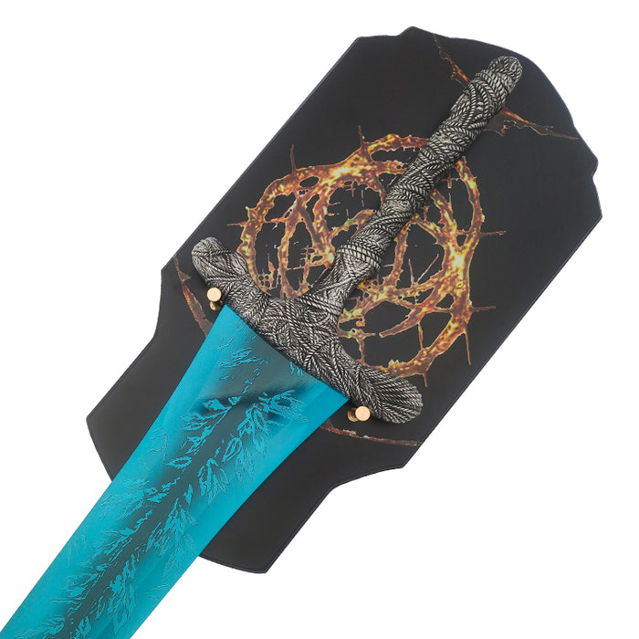 Elden Ring Dark Moon Greatsword Metal Replica  – Blue Blade with Wall Mount