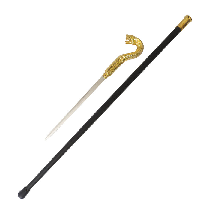 Cobra Handle Cane – Collector’s Edition Walking Stick with Removable Blade | Display Prop