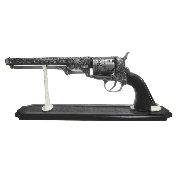 Supernatural “The Colt” – Silver Edition Metal Replica Revolver with Display Stand | Collector’s Edition (36×12 cm)