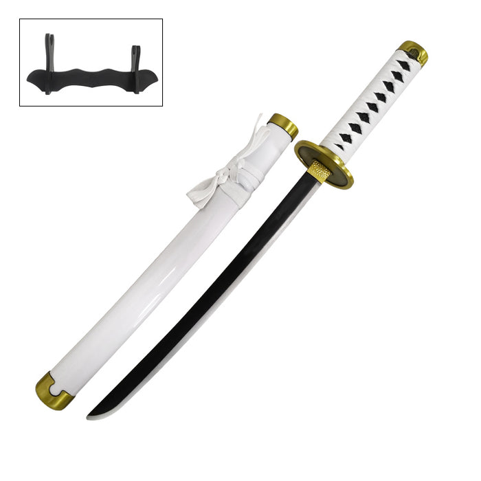 One Piece Zoro Mini Sword | White Katana Tanto (45 cm) with Display Stand – Non-Sharp
