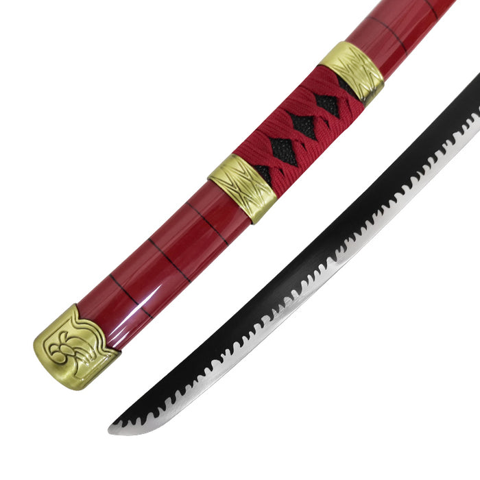 One Piece Zoro Mini Sword | Red Katana Tanto (40 cm) with Display Stand – Non-Sharp