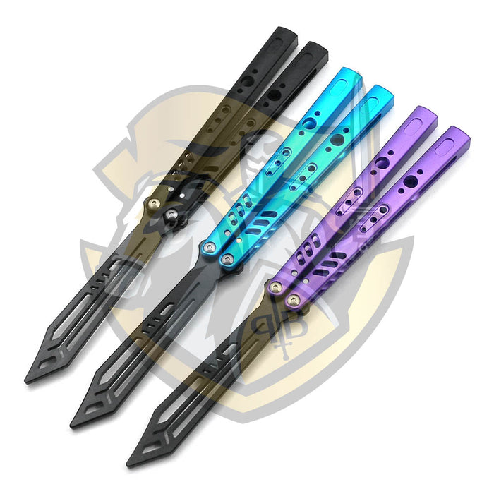 Purple CNC Non-Sharpp Professional Smooth Handle Trainer Tool - Butterfly