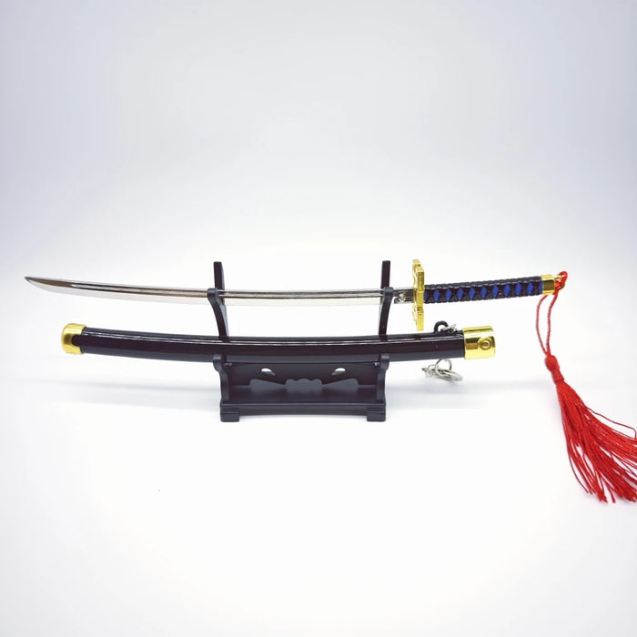 Demon Slayer Peripherals Tanjiro, Agatsuma Zenitsu Katana Full Metal Weapons Bounce Jump Knife Crafts Toy Sword Model Ornaments