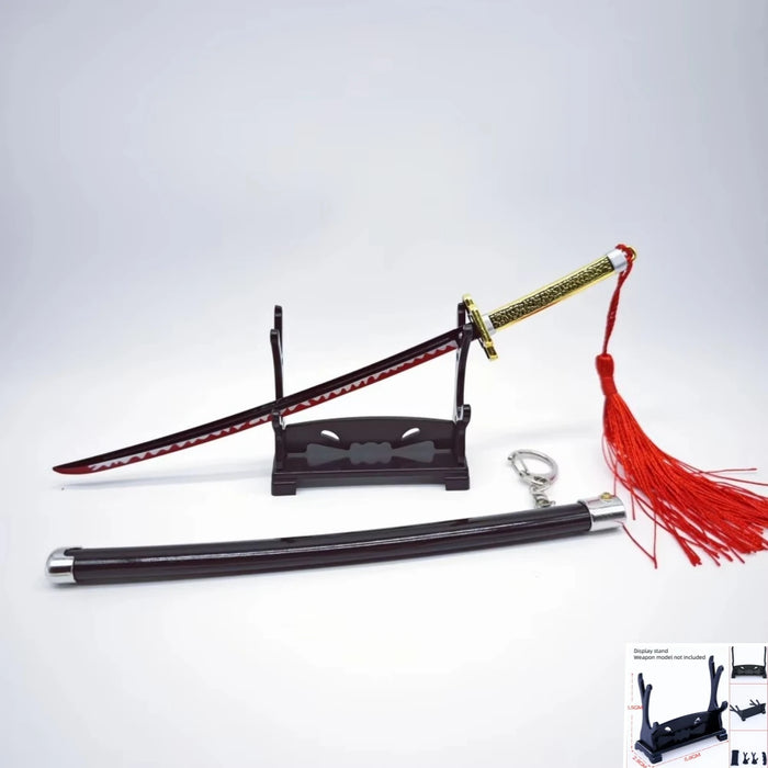 Demon Slayer Peripherals Tanjiro, Agatsuma Zenitsu Katana Full Metal Weapons Bounce Jump Knife Crafts Toy Sword Model Ornaments