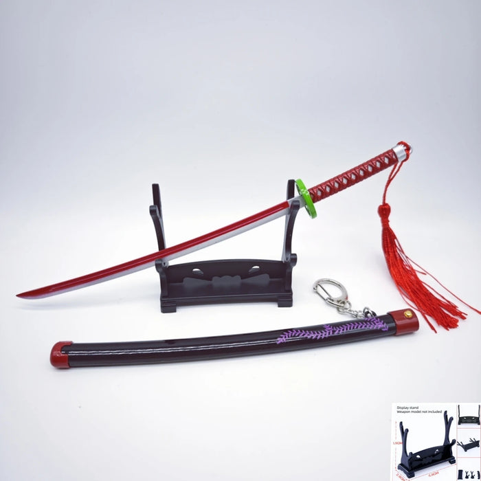 Demon Slayer Peripherals Tanjiro, Agatsuma Zenitsu Katana Full Metal Weapons Bounce Jump Knife Crafts Toy Sword Model Ornaments