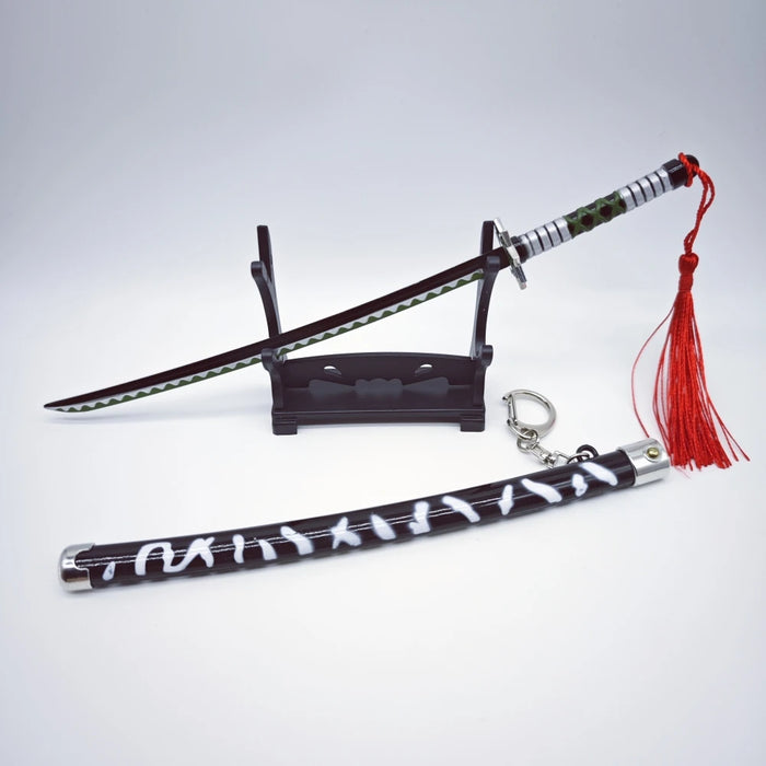 Demon Slayer Peripherals Tanjiro, Agatsuma Zenitsu Katana Full Metal Weapons Bounce Jump Knife Crafts Toy Sword Model Ornaments