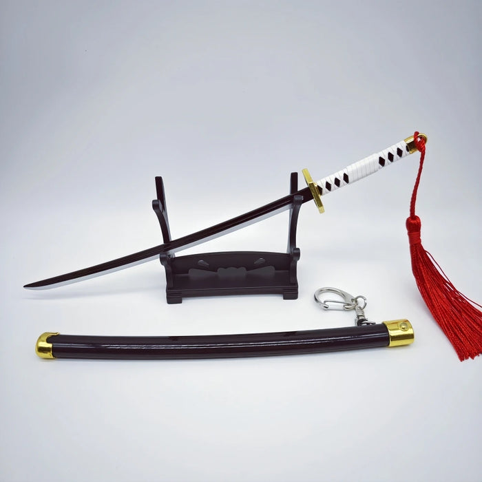 Demon Slayer Peripherals Tanjiro, Agatsuma Zenitsu Katana Full Metal Weapons Bounce Jump Knife Crafts Toy Sword Model Ornaments