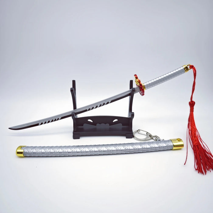 Demon Slayer Peripherals Tanjiro, Agatsuma Zenitsu Katana Full Metal Weapons Bounce Jump Knife Crafts Toy Sword Model Ornaments