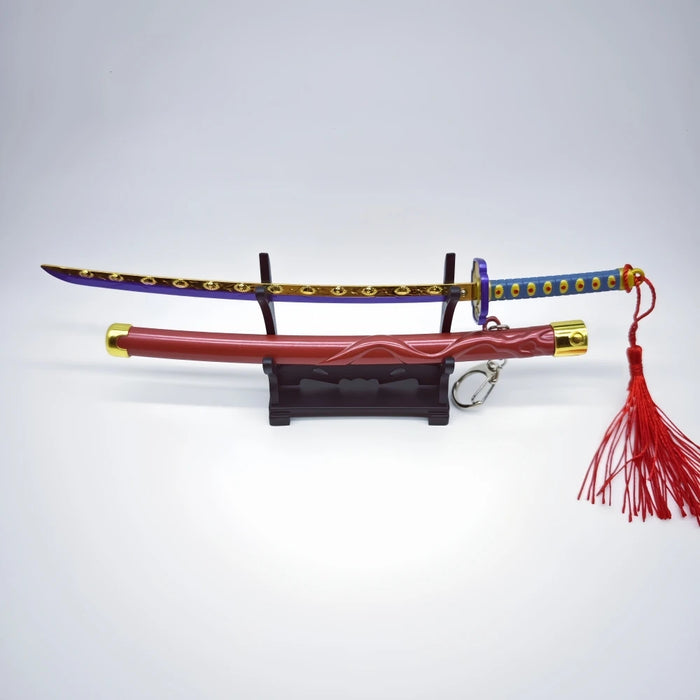 Demon Slayer Peripherals Tanjiro, Agatsuma Zenitsu Katana Full Metal Weapons Bounce Jump Knife Crafts Toy Sword Model Ornaments