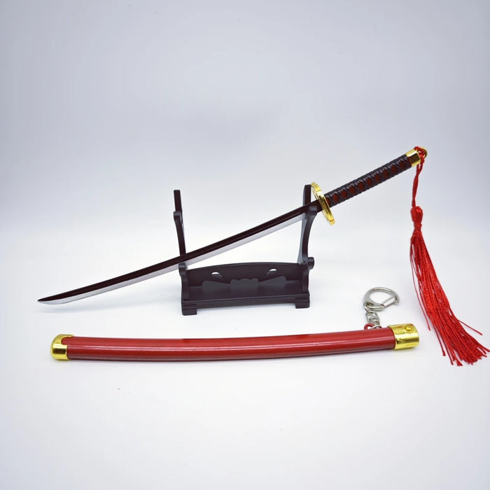 Demon Slayer Peripherals Tanjiro, Agatsuma Zenitsu Katana Full Metal Weapons Bounce Jump Knife Crafts Toy Sword Model Ornaments