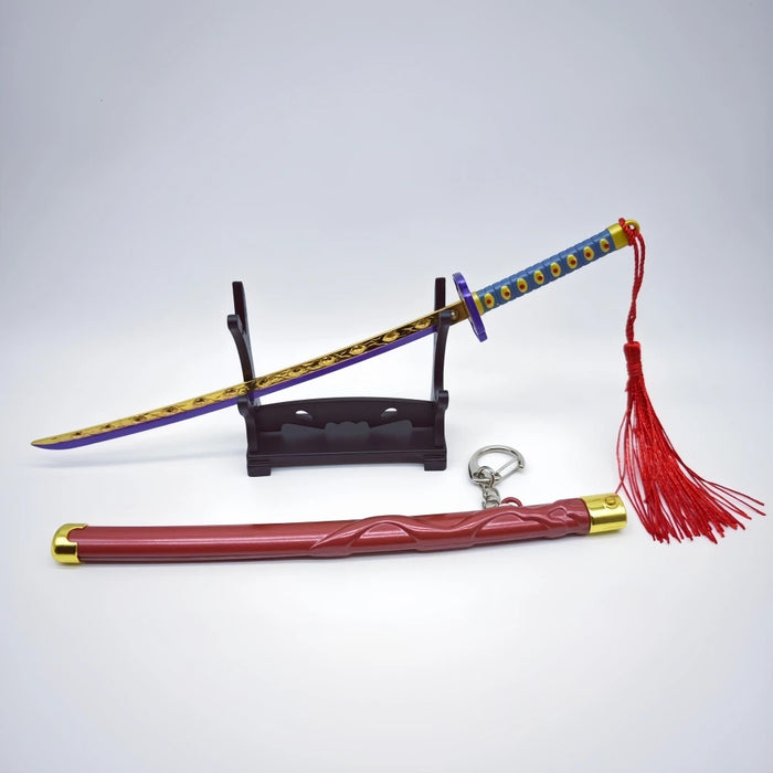 Demon Slayer Peripherals Tanjiro, Agatsuma Zenitsu Katana Full Metal Weapons Bounce Jump Knife Crafts Toy Sword Model Ornaments