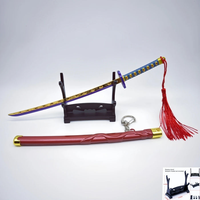 Demon Slayer Peripherals Tanjiro, Agatsuma Zenitsu Katana Full Metal Weapons Bounce Jump Knife Crafts Toy Sword Model Ornaments