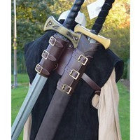 European Samurai PU Leather Double Sword Cover