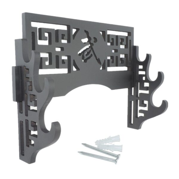 Black Wall-Mounted Classical Hollow Sword Rack