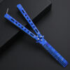 Butterfly Balisong Style Comb Foldable Comb Stainless Steel Practice Training Butterfly Knifee Comb Beard Moustache Brushe Salon Hairdressing Hair Styling Tool