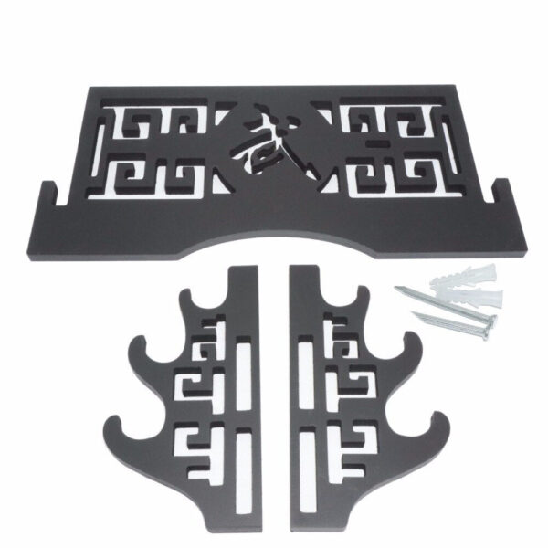 Black Wall-Mounted Classical Hollow Sword Rack