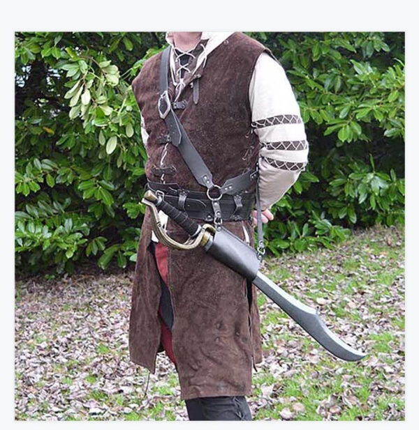 Crossbody PU Sword Cover with Belt Buckle – Stage & Cosplay Accessory