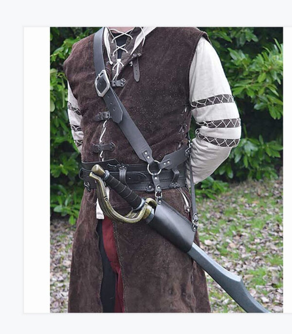 Crossbody PU Sword Cover with Belt Buckle – Stage & Cosplay Accessory