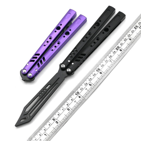Purple CNC Non-Sharpp Professional Smooth Handle Trainer Tool - Butterfly