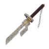 Tuji Metal Dagger Replica – Non-Sharp Short Sword with Display Stand