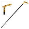CS059-1 Golden Leopard Sword Cane – Non-Sharp Metal Blade Collectible (37.4") Walking Cane