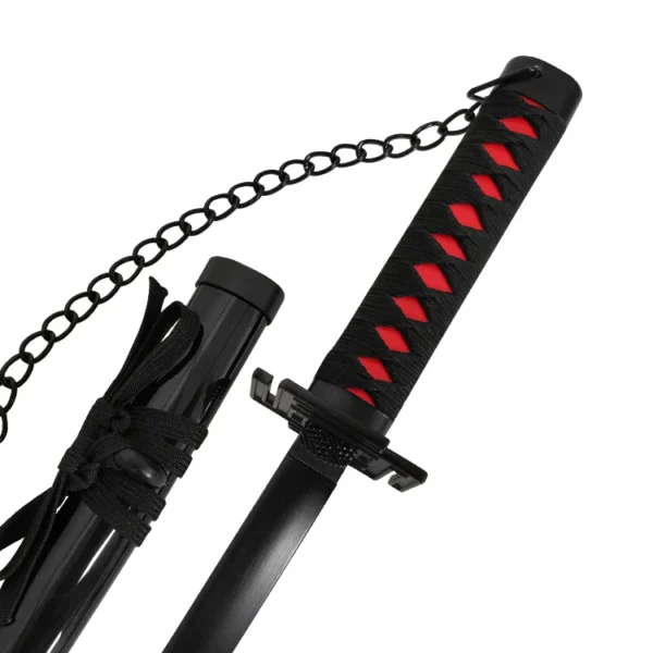 Bleach Ichigo Kurosaki Mini Sword | Tensa Zangetsu 40 cm Tanto with Display Stand – Non-Sharp