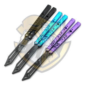 Purple CNC Non-Sharpp Professional Smooth Handle Trainer Tool - Butterfly