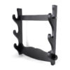 3‑Sword Wall Display Stand – Katana, Wakizashi & Tanto Rack