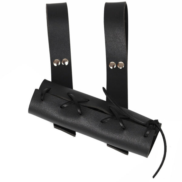 Metal Sword Scabbard with Leather Rope Tie – Performance & Cosplay Prop