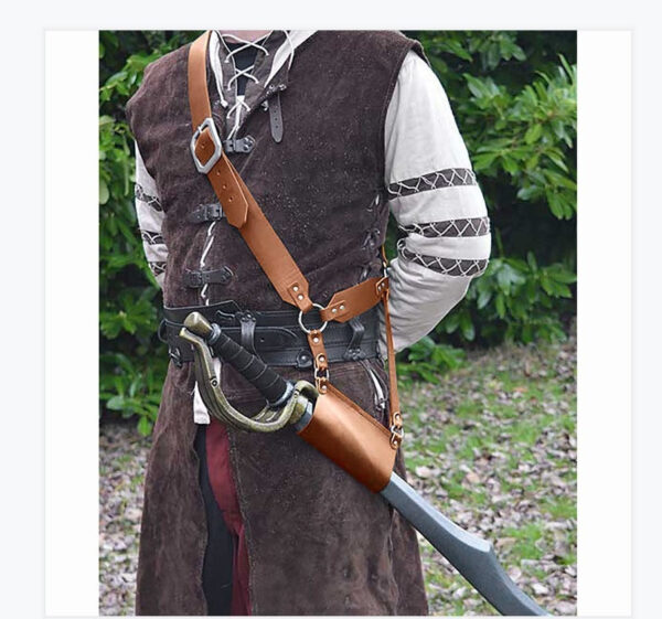 Crossbody PU Sword Cover with Belt Buckle – Stage & Cosplay Accessory
