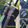 European Samurai PU Leather Double Sword Cover