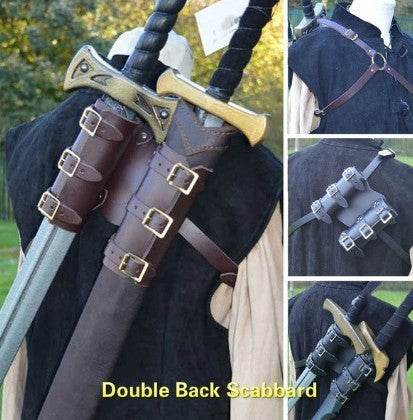 European Samurai PU Leather Double Sword Cover