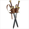 🗡️ PU Leather Back Double Sword Set – Stage & Cosplay Photo Prop